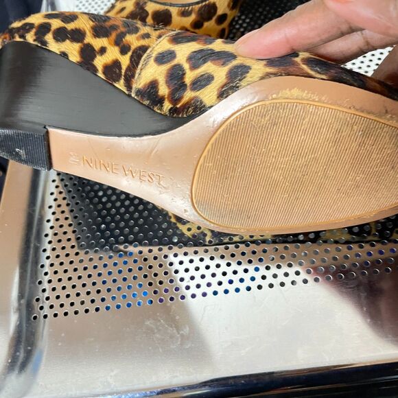 Nine West Mela Animal Print Wedge Heels Women's 6 - Picture 4 of 7